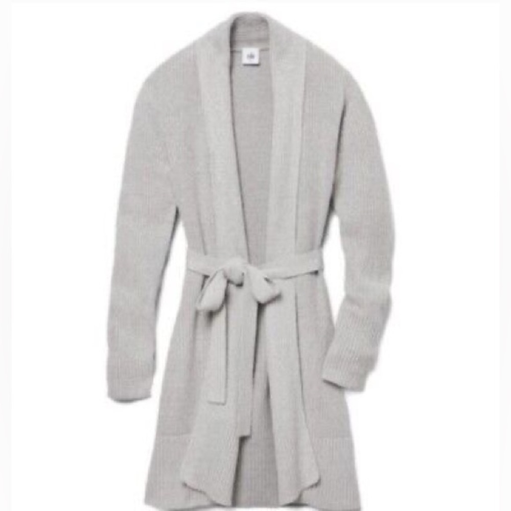 Cabi Exhale Cardigan Style #5445, gray, belted Size Small